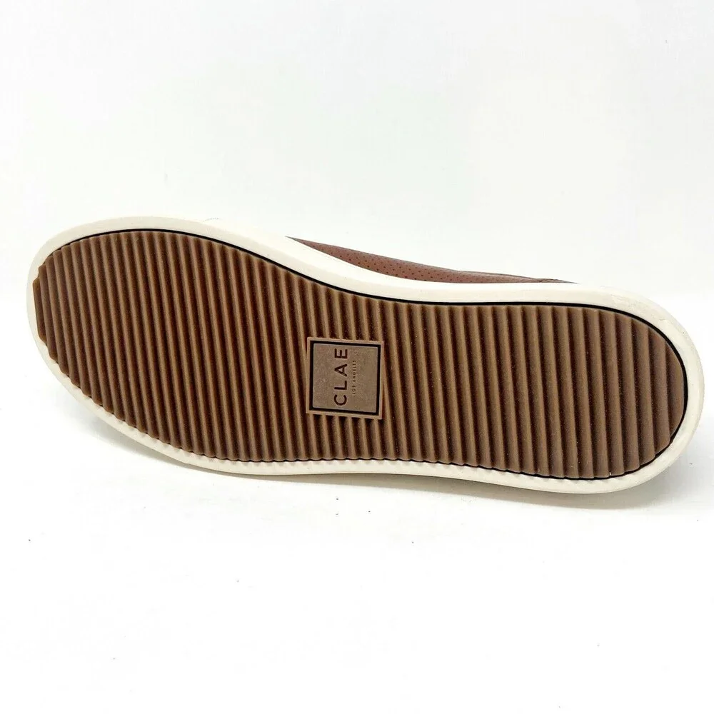 Clae Noah Chestnut Oiled Leather Mens Size 7 Premium Sneakers - Picture 5 of 5